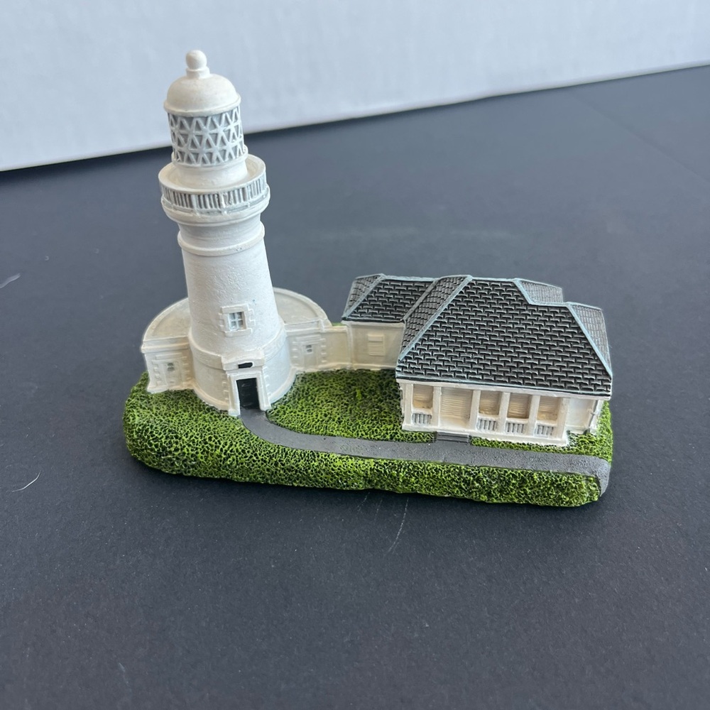 Miniature Lighthouse and House Figurine